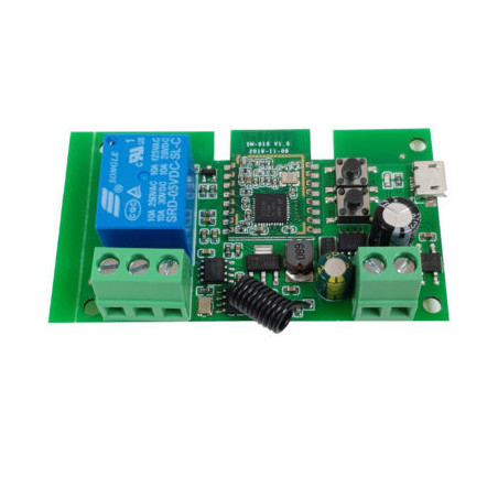 Releu smart ZigBee + RF cu 1 canal, 5V-32V, dry contact, SmartWise, compatibil Tuya si EWeLink