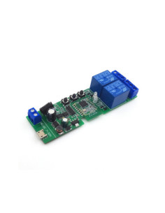 Releu smart ZigBee + RF cu 2 canale, 5V-32V, dry contact, SmartWise, compatibil Tuya si EWeLink