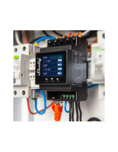 Shelly Pro 4PM V2 - releu 4 canale 16A, cu monitorizare consum, LAN, WiFi, Bluetooth