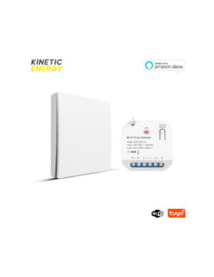 KIT Controller Kinetic Energy, 1 canal, 1,5A, Dimmer WiFi + RF433 Tuya + Interupator simplu wireless