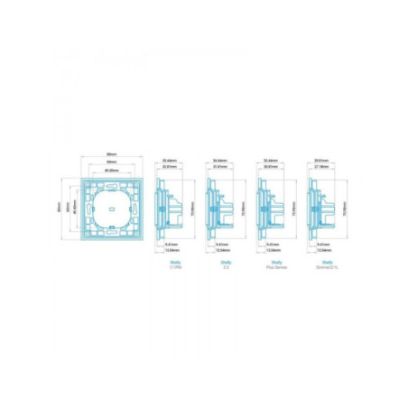 Shelly wall switch 1 -  intrerupator simplu pentru relee smart Shelly (negru)