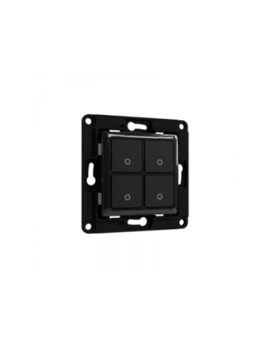 Shelly wall switch 4 -  intrerupator cvadruplu pentru relee smart Shelly (negru)