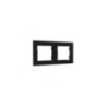 Shelly wall frame 2 -  rama dubla pentru intrerupatoarele Shelly (neagra)