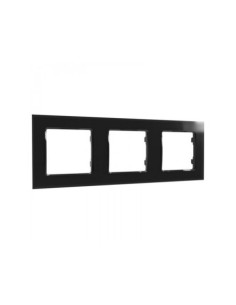 Shelly wall frame 3 -  rama tripla pentru intrerupatoarele Shelly (negra)