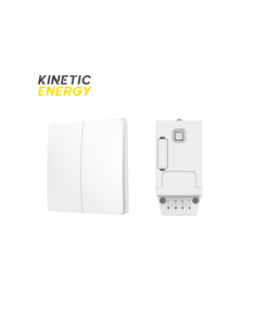 KIT Întrerupător dublu wireless/ fără fir cu revenire + Controller cu 2 canale 2*5A RF433 Kinetic Energy