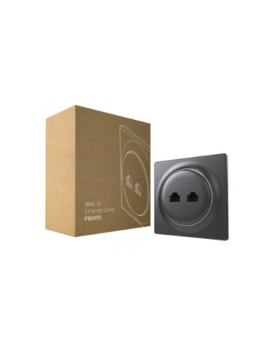 Priza Ethernet Walli N FIBARO, negru