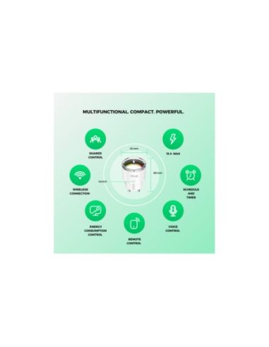 Priza Smart ZigBee 3.0 Nous A1Z, 16A, cu monitorizare consum, Tuya
