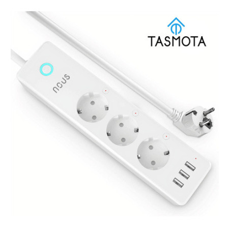 Prelungitor smart WiFi Tasmota, cu 3 porturi USB Nous A5T