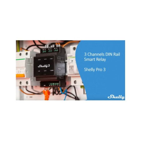 Shelly Pro 3 - releu 3 canale x 16A, LAN, WiFi, Bluetooth