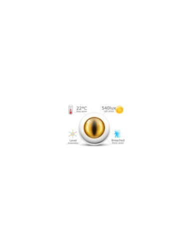 Senzor de miscare multisenzor smart Fibaro FGMS-001 ZW5, PIR 7 m, temperatura, intensitate lumina, accelerometru, Z-Wave Plus