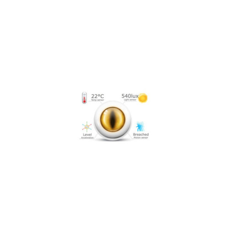 Senzor de miscare multisenzor smart Fibaro FGMS-001 ZW5, PIR 7 m, temperatura, intensitate lumina, accelerometru, Z-Wave Plus