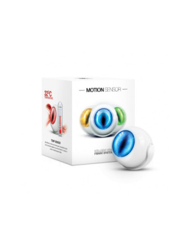 Senzor de miscare multisenzor smart Fibaro FGMS-001 ZW5, PIR 7 m, temperatura, intensitate lumina, accelerometru, Z-Wave Plus