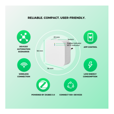 Gateway Smart Zigbee + Bluetooth Tuya Nous E1
