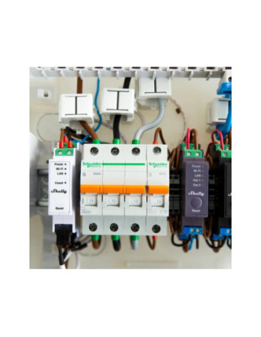 Shelly PRO 3EM  - releu contorizare energie 3 faze cu 3 clamps 120A