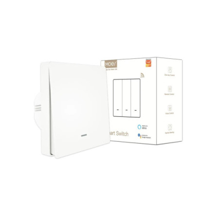 Intrerupator simplu Smart Zigbee Tuya Moes cu nul optional