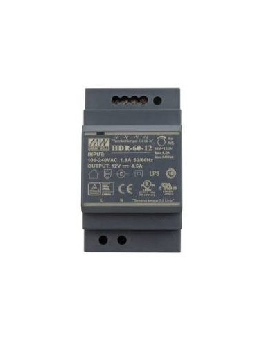 Sursa de tensiune AC DC montaj sina DIN Mean Well HDR-60-24 60W 24V 2.5A
