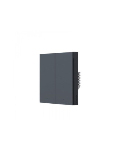 Intrerupator smart dublu cu nul, Zigbee H1 Aqara - Grey