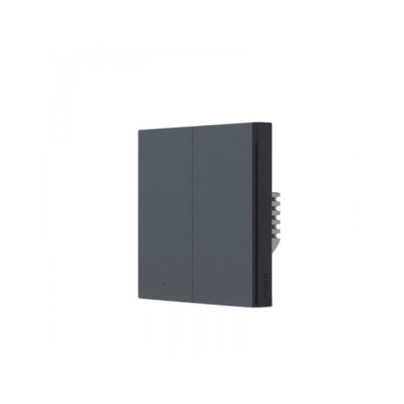 Intrerupator smart dublu cu nul, Zigbee H1 Aqara - Grey