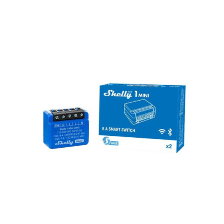 Shelly 1 Mini Gen 3 - releu 1 canal, 8A, WiFi si Bluetooth