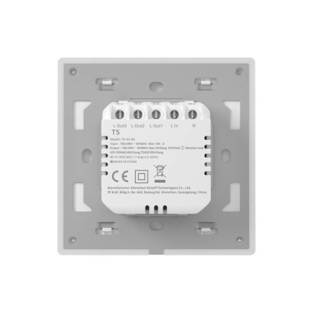 Sonoff T5-2C-86 - Intrerupator dublu Smart WiFi cu full touch