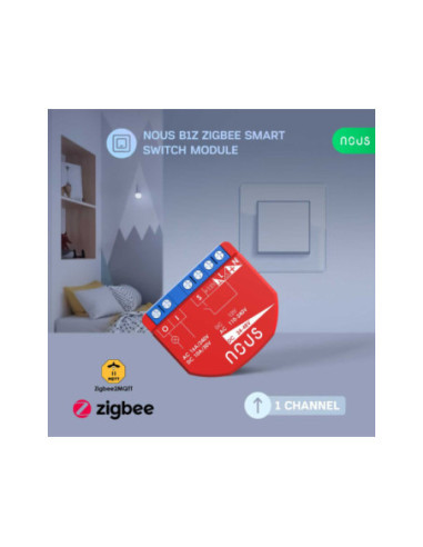 Nous B1Z - modul Smart cu 1 canal Dry Contact Zigbee