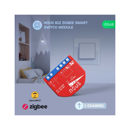 Nous B1Z - modul Smart cu 1 canal Dry Contact Zigbee