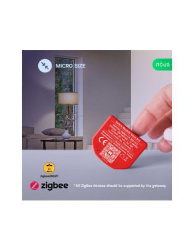 Nous B1Z - modul Smart cu 1 canal Dry Contact Zigbee