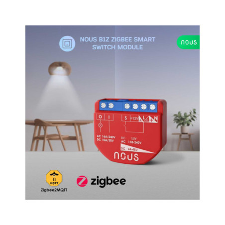 Nous B1Z - modul Smart cu 1 canal Dry Contact Zigbee