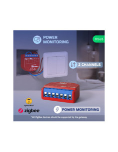 Nous B3Z - modul Smart cu 2 canale cu monitorizare consum Zigbee 2