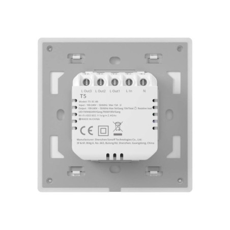Sonoff T5-4C-86 - Intrerupator cvadruplu Smart WiFi cu full touch