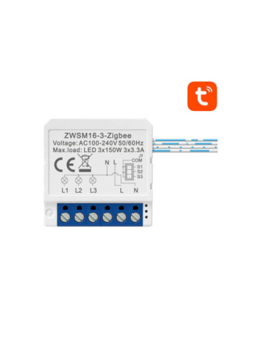 Modul Smart 3 canale Zigbee Avatto Tuya (cu Nul)