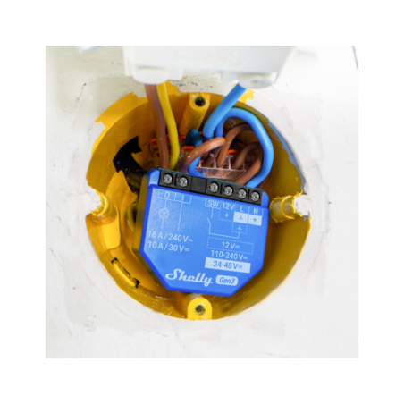 Shelly 1 Gen3 - releu 1 canal, 16A, WiFi si Bluetooth