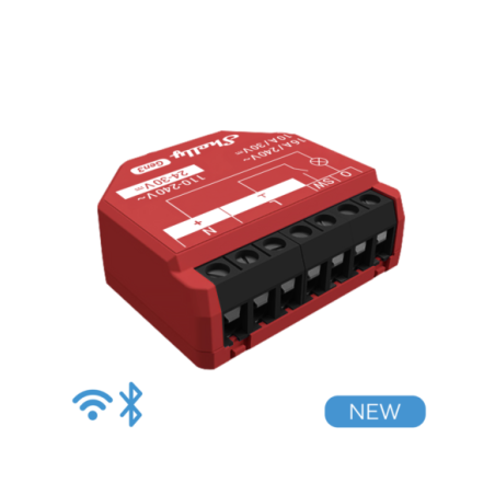 Shelly 1PM Gen3 - releu cu monitorizare consum, 1 canal, 16A, WiFi si Bluetooth