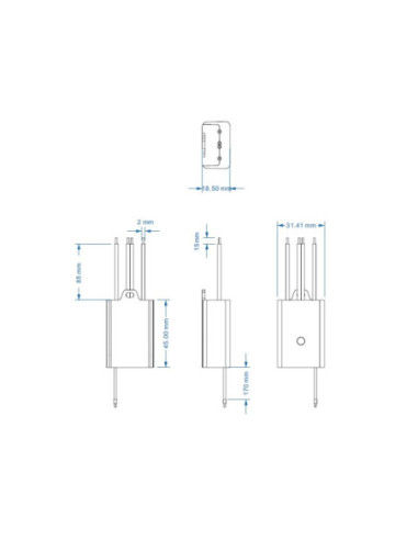 KIT Întrerupător simplu Kinetic Energy + Controller 1 canal, 3A, RF433