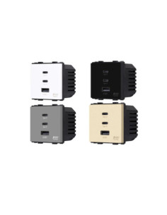 Modul priză USB 2x tip C + 1x tip A 2M, Moono
