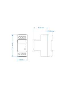 Controller Kinetic Energy 2 canale cu montaj pe sina DIN, 2x 10A, WiFI+RF, Tuya 2