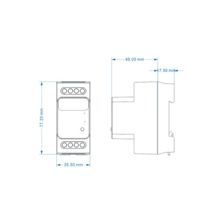 Controller Kinetic Energy 2 canale cu montaj pe sina DIN, 2x 10A, WiFI+RF, Tuya
