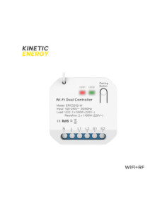 Controller Kinetic Energy TASMOTA, 2 canale, 2*5A, WiFi + RF, MQTT (NU MERGE IN TUYA)