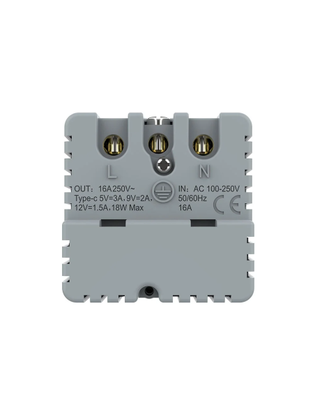 Modul Priză Schuko 16A + USB Tip C 2M Livolo