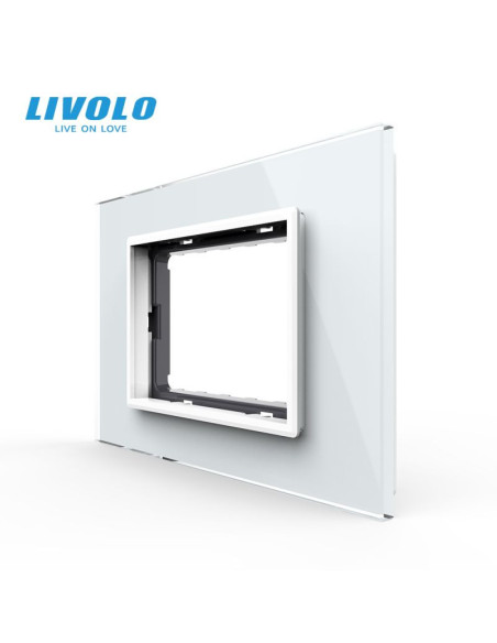 Ramă din sticlă 3M pentru doză 3 module Standard Italian Livolo