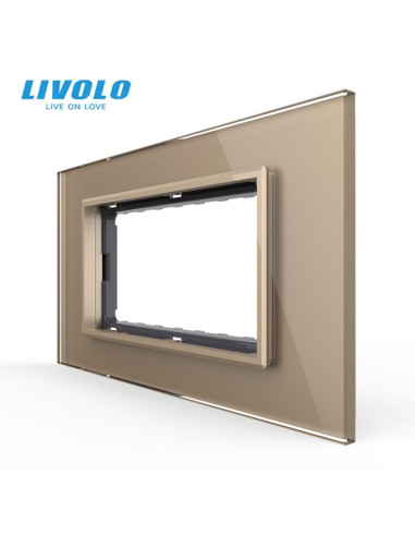 Ramă din sticlă 4M pentru doză 4 module Standard Italian Livolo