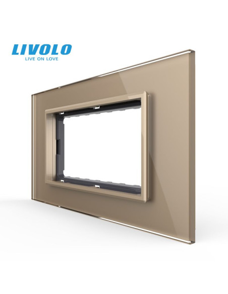 Ramă din sticlă 4M pentru doză 4 module Standard Italian Livolo