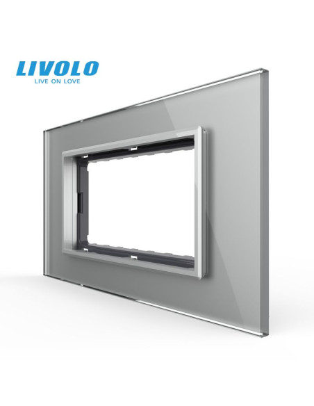 Ramă din sticlă 4M pentru doză 4 module Standard Italian Livolo