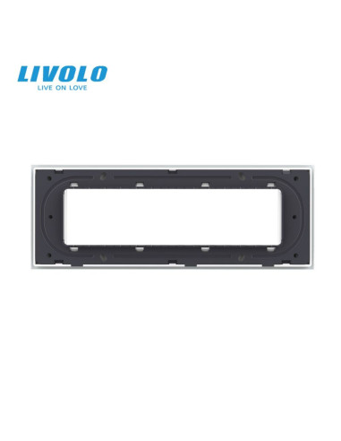 Ramă din sticlă 7M pentru doză 6/7 module Standard Italian Livolo
