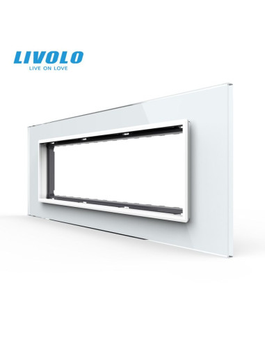 Ramă din sticlă 7M pentru doză 6/7 module Standard Italian Livolo