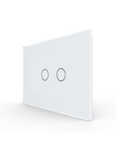 Panou din sticlă pentru Întrerupător Touch dublu pentru doză 3 module Livolo