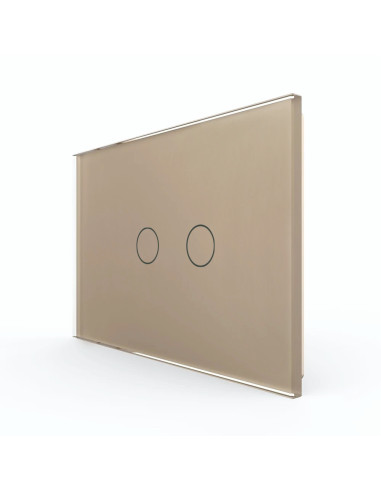 Panou din sticlă pentru Întrerupător Touch dublu pentru doză 3 module Livolo