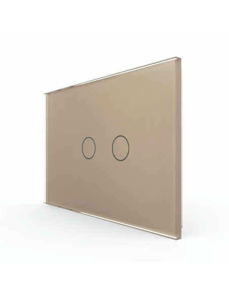 Panou din sticlă pentru Întrerupător Touch dublu pentru doză 3 module Livolo