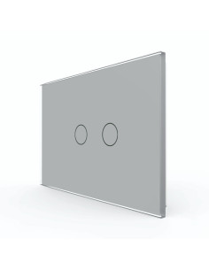 Panou din sticlă pentru Întrerupător Touch dublu pentru doză 3 module Livolo 2
