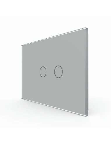 Panou din sticlă pentru Întrerupător Touch dublu pentru doză 3 module Livolo